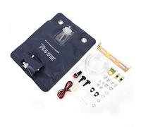 Entgoinggo Kit con pompa lavavetri da 12 V per auto d'epoca e borsa per bottiglie, include tubo, clip di montaggio e tubo per una comoda manutenzione del parabrezza