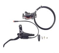 Entgoinggo Kit freno a disco idraulico per bici elettrica e scooter elettrico, leva di sicurezza e pinza con connettore a 2 pin, design sigillato in lega di alluminio per XOD (freno anteriore destro)