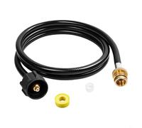 Entgoinggo Kit testa torcia a propano in ottone, con tubo adattatore da 1,8 m, per riscaldamento, saldatura, scongelamento, tubi e serbatoio per accendere il fuoco all'aperto, 9,1 kg (1)