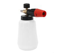 Entgoinggo Lancia per schiuma da neve, con schemi di spruzzo regolabili e flacone da 1 L, connettore a sgancio rapido da 1/4 compatibile con la maggior parte delle idropulitrici (bianco)