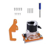 Entgoinggo Lega di alluminio Router Base 2 In Legno Trimmer Staffa Con Scala Per 65Mm Palm Router Preciso Slot Locator Kit Per Cabinet E Armadio Falegnameria