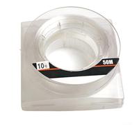 Entgoinggo Lenza da pesca in fluorocarbonio forte monofilamento lavello invisibile resistente attrezzatura per barriera corallina marina grande acqua salata acqua dolce pesca 50 m (0,5 mm)
