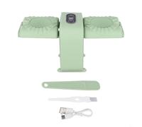 Entgoinggo Macchina automatica per ravioli, macchina elettrica a doppia testa con modalità manuale e automatica, sigilla saldamente le pelli degli gnocchi (verde)