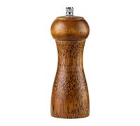 Entgoinggo Macinapepe in legno massello, con nucleo in zirconia regolabile, per sale e spezie manuale in legno, per condimenti freschi in cucina casalinga e (12,7 cm 1 pezzo)