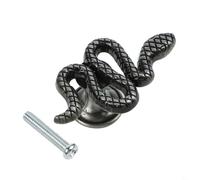 Entgoinggo Maniglie per porte in lega di zinco a forma di serpente per camera dei bambini con design unico per cassettiere e pomelli per mobili (latta antica)