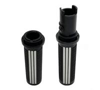 Entgoinggo Manopole per manubrio Touring CVO 121 per Road Glide per Street Glide 117, in gomma con inserti in alluminio, antiscivolo, controlli personalizzati per tutte le stagioni (nero e bianco)