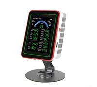 Entgoinggo Monitor 18 in 1 della qualità dell'aria PM2.5 PM10 TVOC Rilevatore di umidità della temperatura con display a colori TFT da 2,8 pollici ricaricabile USB (bianco)