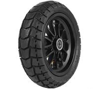 Entgoinggo - Mozzo ruota posteriore 10 x 2,75-6,5, per scooter elettrico Kukirin A1, include pneumatico e cuscinetti 6001RS ABS resistente all'usura e alluminio nero