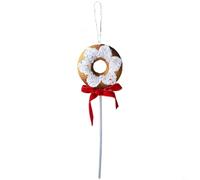 Entgoinggo Ornamento per albero di Natale, in schiuma, a forma di lecca-lecca, con ciambella e biscotti, decorazioni da appendere per le vacanze (2 pezzi)