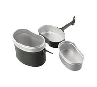 Entgoinggo Pentole da campeggio portatili kit di pasticci da campeggio escursionismo pentole cuoco pasticcio per zaino in spalla ciclismo e viaggi 19 x 12 x 19,5 cm verde