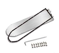 Entgoinggo Piastra anti-collisione in acciaio inox, per protezione massima della batteria, con design impermeabile per scooter, accessori per protezione inferiore argento, 550 x 140 x 7 mm (A)