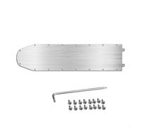 Entgoinggo Piastra anti-collisione in acciaio inox, per protezione massima della batteria, con design impermeabile per scooter, accessori per protezione inferiore argento, 550 x 140 x 7 mm (B)