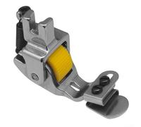Entgoinggo Piedino a rullo per macchina da cucire industriale T351, pieghevole verso il basso, 1-3 mm, struttura in acciaio regolabile (ruota dentata in plastica)