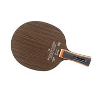 Entgoinggo Racchetta da ping pong a 5 strati, in legno di ebano e dalbergia, manico lungo, spessore 62 mm, nero e giallo, per ping pong, per giochi sportivi al chiuso (legno di spada di ferro)