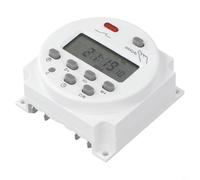 Entgoinggo Relè di ritardo digitale DC 12V 16A LCD Timer Switch, con alimentazione per RISERVA Programmabile Programma Giornaliero Settimanale, Per Lampione stradale Industriale Montaggio Pannello di