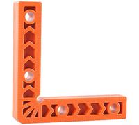 Entgoinggo Righello di posizionamento ad angolo retto per lavorazione del legno e layout in pietra, strumento quadrato in ABS con funzione di fissaggio rapido per operazioni di allineamento e