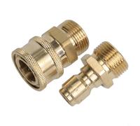 Entgoinggo Rondella di pressione Adattatore di accoppiamento a sgancio rapido 3/8 In Maschio A M22 Maschio Raccordo Per Karcher Per Nilfisk Per Bosch Heavy Duty Rame Giardino Tubo Connettore