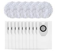 Entgoinggo Sacchetti per aspirapolvere Eureka J12 Ultra e Midea per V12 con panni in microfibra per mocio, kit di raccolta della polvere senza intasamento, per peli di animali domestici e pulizia