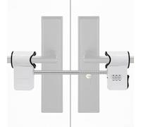 Entgoinggo Serratura a combinazione in lega di zinco con codice a 3 cifre per porte da patio, con facile installazione, senza trapano, per maniglie interne ed esterne