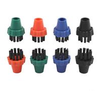 Entgoinggo - Set di 4 spazzole con setole in nylon codificate per colore, per pulitori a vapore Vaporetto Lecoaspira Unico, strumenti di plastica compatti, per una pulizia profonda (4 e 8 colori)