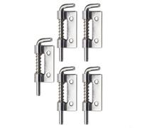 Entgoinggo Set di 5 chiavistelli a molla in acciaio inox per porte di sicurezza, armadi, sicurezza dei bambini e accessori a prova di animali domestici, con facile montaggio a vite (S sinistra)