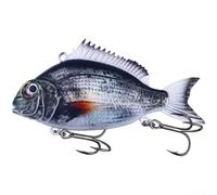 Entgoinggo Set di esche da pesca vibranti, per spigola, persico, luccio, nuoto realistico, VIB, con ganci rinforzati, per tecniche di pesca d'acqua dolce e salata (8 cm-25 g-8# 1# colore)