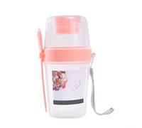 Entgoinggo Shaker portatile per insalata con forchetta integrata, riutilizzabile, contenitore per la preparazione dei pasti per colazione in movimento pranzo farina d'avena frutta e yogurt (rosa)