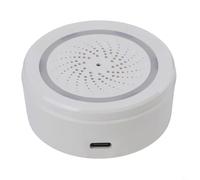 Entgoinggo Sirena intelligente di allarme, sirena di sicurezza wireless 100 dB con allarme acustico e luminoso, controllato tramite app, 8 opzioni di tono per Tuya