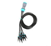 Entgoinggo Sistema di irrigazione a goccia automatico per piante in vaso da giardino e patch di ortaggi con 10 gocciolatori regolabili per una facile installazione Set di irrigazione ABS