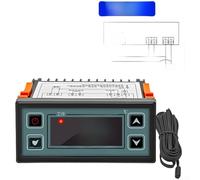 Entgoinggo STC-200 - Termostato digitale con regolatore di temperatura con modalità di riscaldamento di raffreddamento, intervallo da -40 °C a 70 °C, allarme guasto e ritardo compressore regolabile