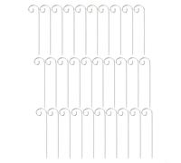 Entgoinggo Supporto per piante da giardino in acciaio inossidabile 304, per etichette per fiori da esterno, con gancio, staffa di marcatura per letti e vasi da cortile, confezione da 30