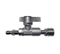 Entgoinggo Valvola a sfera DN10 ad alta pressione, per idropulitrici, con valutazione di 5000 PSI e guarnizione in PTFE, per perdite zero nelle parti di attrezzature per la pulizia esterna (set