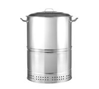 ENTHERONIC Barbecue a carbone Griglie a carbone sospese Barbecue rotondo da interno Barbecue a carbone Griglia per stufati a barile Pollo arrosto in casa Ostriche Cucina da campeggio per campeggio all