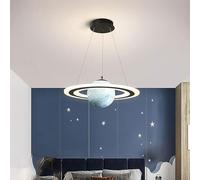 ENTHERONIC Lampada a Sospensione Moderna in Acrilico per Bambini, Lampada a Sospensione a Forma di Pianeta, Lampada a Sospensione a LED Regolabile per Interni, Lampada Decorativa