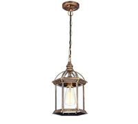 ENTHERONIC Lampada a sospensione per esterni impermeabile IP55 Lampada a sospensione industriale in alluminio vintage Lanterna a sospensione E27 Lampada a sospensione da soffitto in bronzo per fattori