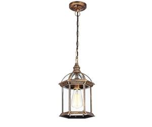 ENTHERONIC Lampada a sospensione per esterni impermeabile IP55 Lampada a sospensione industriale in alluminio vintage Lanterna a sospensione E27 Lampada a sospensione da soffitto in bronzo per fattori