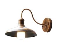 ENTHERONIC Lampada da parete vintage per esterni IP54 Impermeabile Antiruggine Applique da parete in ferro a collo d'oca Luce da fienile E27 Luci da portico per esterni per patio