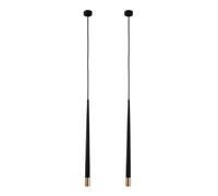 ENTHERONIC Lampadari a Sospensione Moderni a LED da 3 W, cilindrici, a Tubo Lungo, con Illuminazione a Sospensione a soffitto, lampadari a Cilindro Nero, luci da Comodino per Camera da Letto, Cucina,