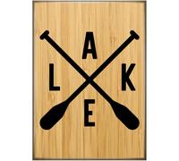 Enthoozies Lake Canoe Paddles Tan 6,3 x 8,9 cm magnete frigorifero