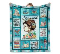 Enthusiasm Coperta per gli amanti dei libri, regalo per amanti dei libri, donne, regali di lettura per lettori/bibliotecari/nerd/topi di biblioteca (150 x 200 cm)