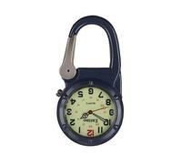 Entino - Orologio da Taschino su moschettone Blu con Clip Color Argento, quadrante Luminosa, Robusto, Adatto per Medici, Infermieri, paramedici, cuochi, Stile Militare