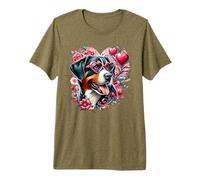 Entlebucher Mountain Dog St Valentines Day Opera d'Arte Maglietta Premium