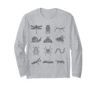 Entomologia Specie di Insetti Forme Naturali Studio Dettagliato Maglia a Manica