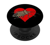 Entomologo con cuore di cimice marmorizzata marrone amante degli insetti PopSockets PopGrip Adesivo