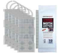 Entopest - Insetticida Antitarme | 10 Tamponi di Ricarica e 5 Grucce Riutilizzabili | Repellente per Tarme | Strisce Antitarme | Tamponi Adesivi per Tarme | Trappole per Tarme | Antitarme per Vestiti
