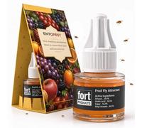 ENTOPEST Trappole decorative per mosche della frutta per interni, controllo delle mosche a lunga durata, 2 trappole con attrattivo naturale e atossico da 40 ml, efficace e sicuro da usare, trapper per