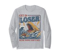Entra nel perdente Facendo la volontà di Dio Junah Whale Funny Christian Maglia a Manica