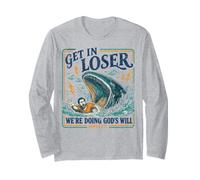 Entra nel perdente Facendo la volontà di Dio Junah Whale Funny Christian Maglia a Manica