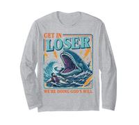 Entra nel perdente Facendo la volontà di Dio Junah Whale Funny Christian Maglia a Manica