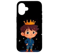 Entra nella regalità con questo nobile principe con la corona Custodia per iPhone 16